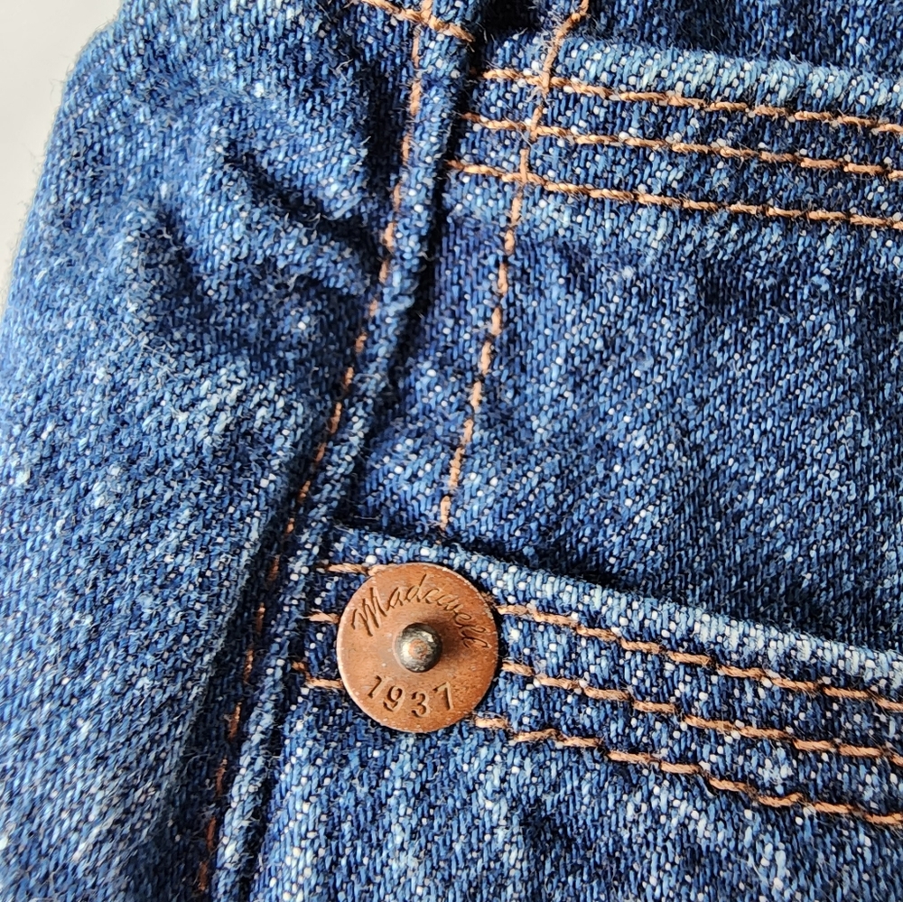 Madewell Raw Hem Cut Off Mid-rise Meduim Wash Denim Jean Shorts - Picture 5 of 8